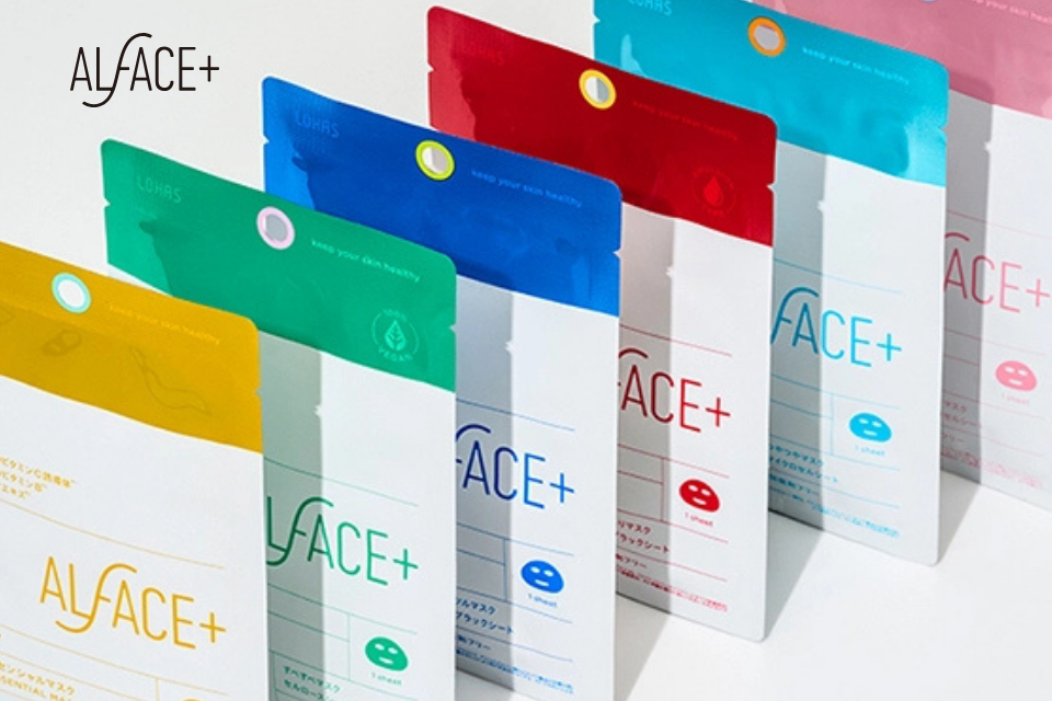"ALFACE+ mask lineup with hydrating and brightening formulas