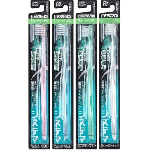 Lion Systema Toothbrush Straight Handle Normal 1pc (Any one of colors) - TODOKU Japan - Japanese Beauty Skin Care and Cosmetics