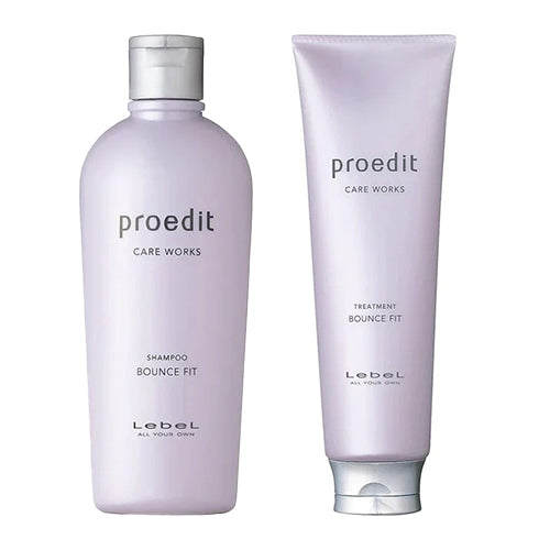 Lebel Proedit Care Works Hair Shampoo 300ml & Hair Ttreatment 250ml Set - Bounce Fit - TODOKU Japan - Japanese Beauty Skin Care and Cosmetics