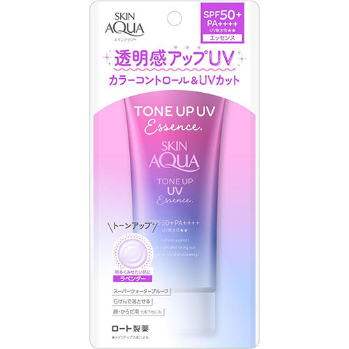Skin Aqua Tone Up UV Essence Lavender 80g - SPF50+/PA++++ - TODOKU Japan - Japanese Beauty Skin Care and Cosmetics
