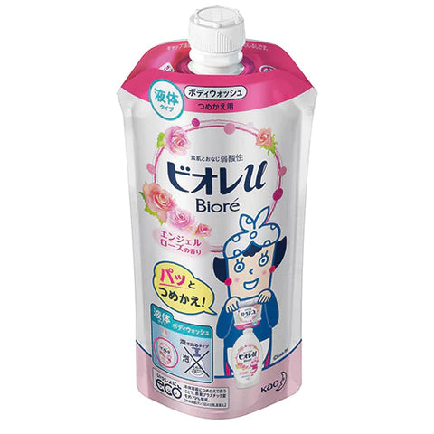 Biore U Body Wash Refill 340ml - Angel Rose Scent - TODOKU Japan - Japanese Beauty Skin Care and Cosmetics