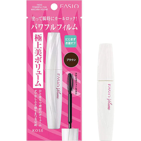 Kose Fasio Powerful Film Mascara Volume 7g - Brown - TODOKU Japan - Japanese Beauty Skin Care and Cosmetics