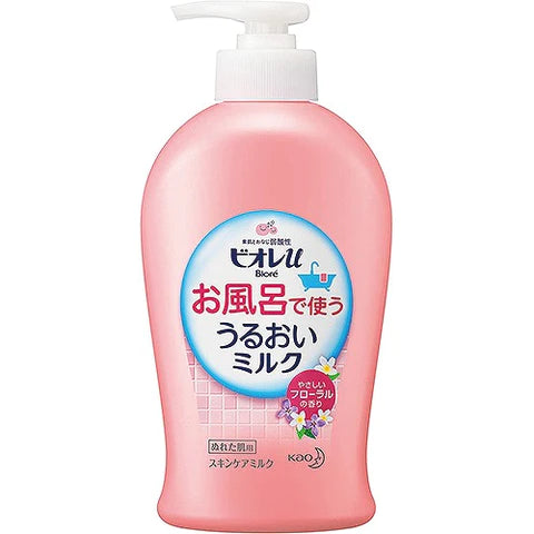 Biore U Inbath Moisture Milk - 300ml - Floral Scent - TODOKU Japan - Japanese Beauty Skin Care and Cosmetics