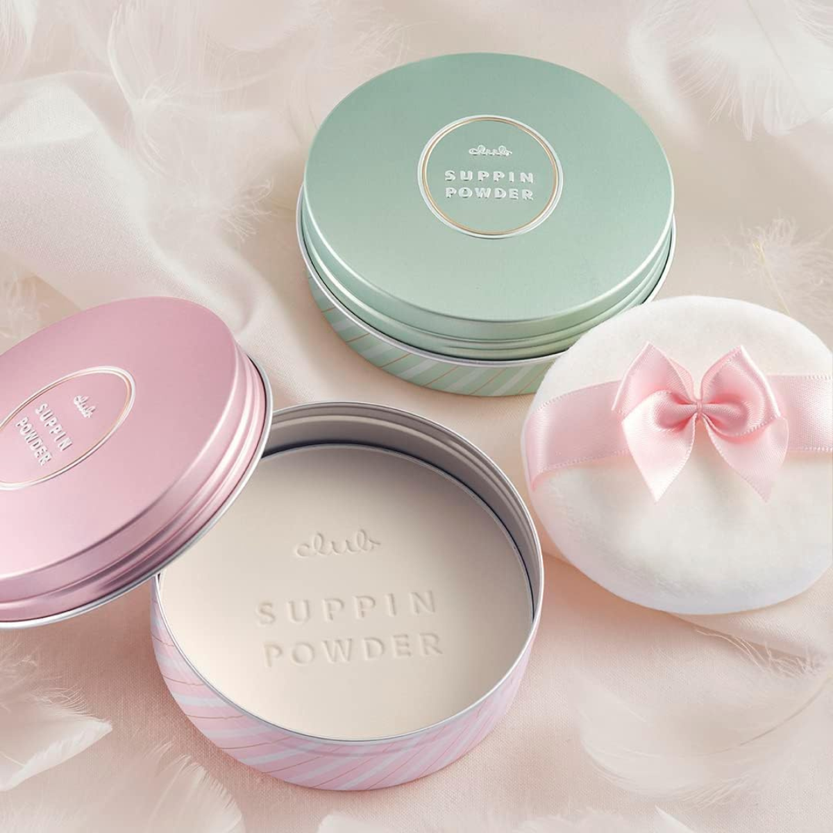 Club Cosmetics Suppin Powder C Pastel Rose Scent - 26g - TODOKU Japan - Japanese Beauty Skin Care and Cosmetics