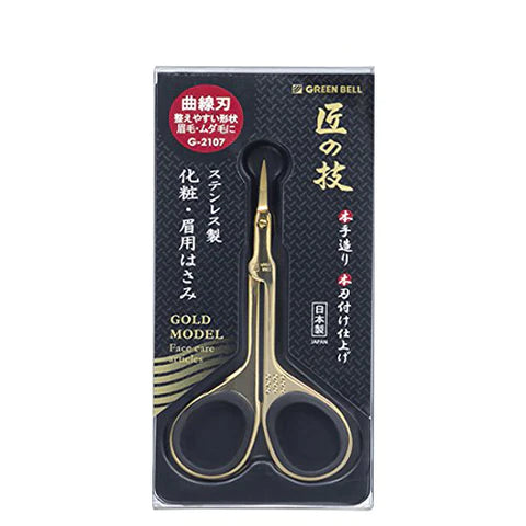 Takumi No Waza Stainless Scissors Eyebrow Make Up Gold - G-2107 - TODOKU Japan - Japanese Beauty Skin Care and Cosmetics