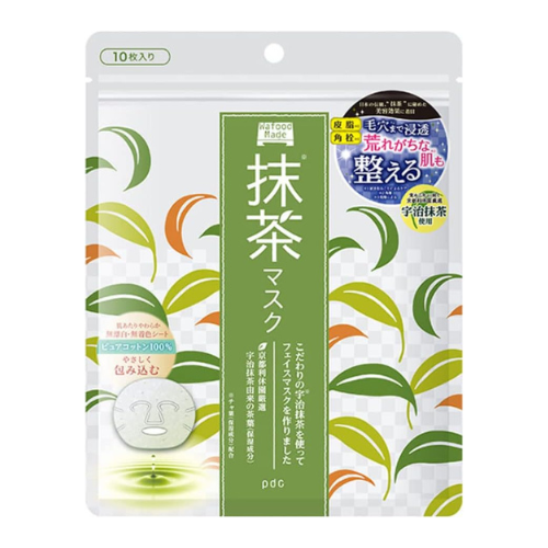 PDC Wafood Made Uji Matcha Mask - 10 Pieces - TODOKU Japan - Japanese Beauty Skin Care and Cosmetics