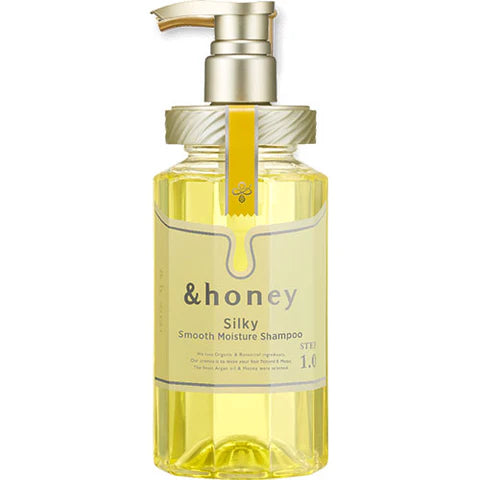 &honey Silky Smooth Moisture Hair Shampoo Pump 440ml Step1.0 - Pure Fleur Honey Scent - TODOKU Japan - Japanese Beauty Skin Care and Cosmetics