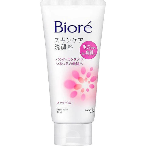 Biore Facial Washing Foam Scrub In - 130g - TODOKU Japan - Japanese Beauty Skin Care and Cosmetics