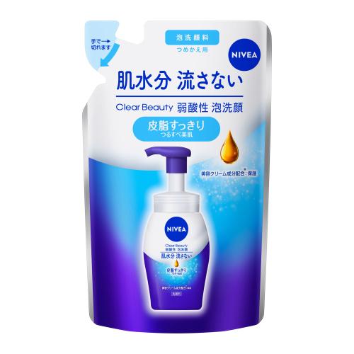 Nivea Clear Beauty Mildly Acidic Foaming Face Wash 130ml - Oil Control - Refill - TODOKU Japan - Japanese Beauty Skin Care and Cosmetics