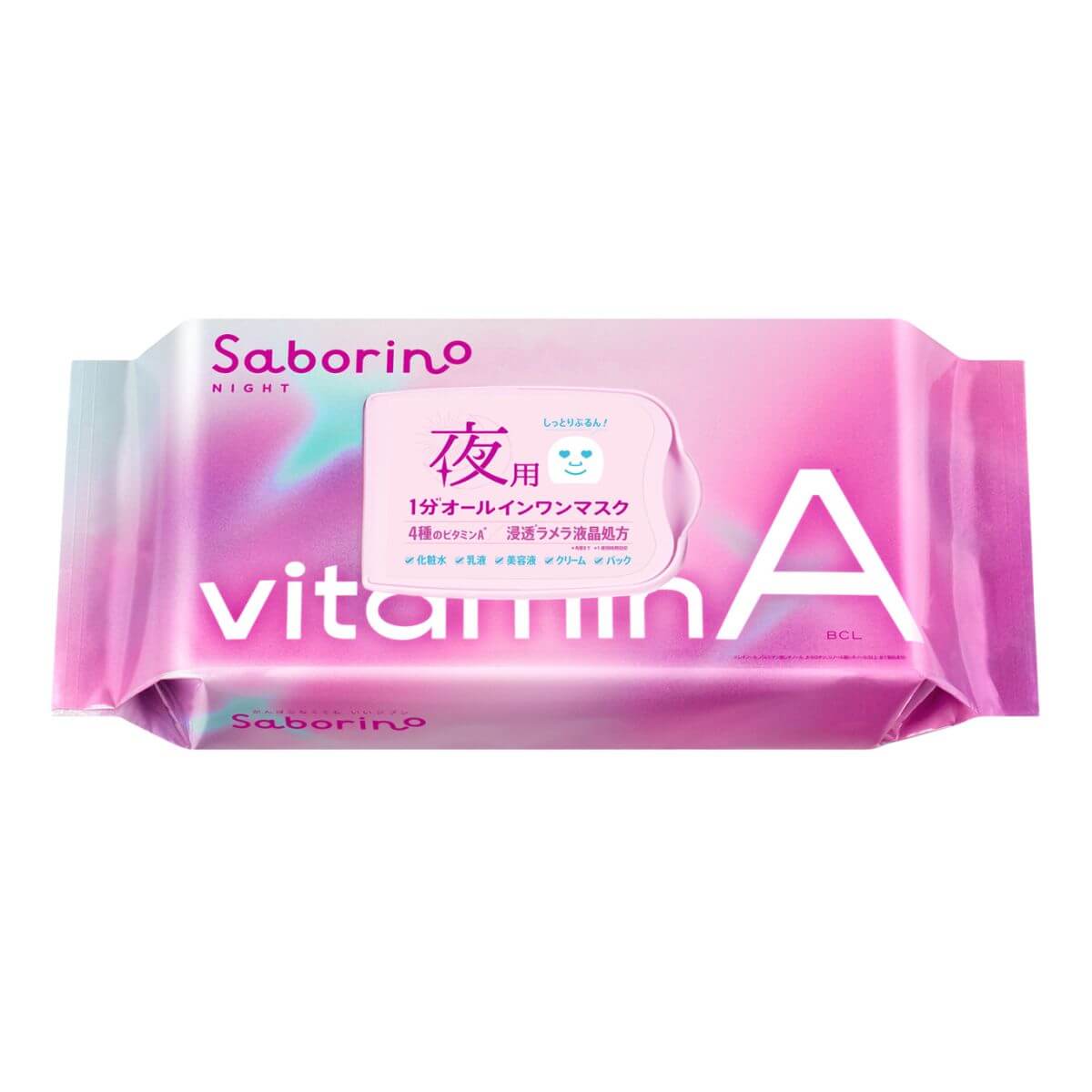 Bcl Saborino Night Face Mask Vitamin A - 30 Sheets