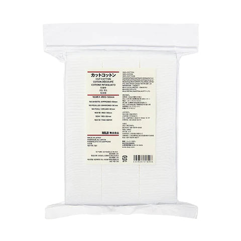 Muji Cut Cotton - 165pcs (65x50mm) - TODOKU Japan - Japanese Beauty Skin Care and Cosmetics