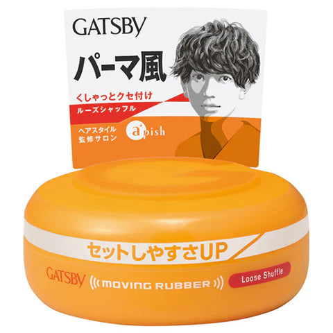 Gatsby Hair Wax Moving Rubber Loose Shuffle - 80g - TODOKU Japan - Japanese Beauty Skin Care and Cosmetics
