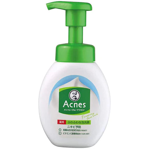 Mentholatum Acnes Foam Face Wash - 160ml - TODOKU Japan - Japanese Beauty Skin Care and Cosmetics