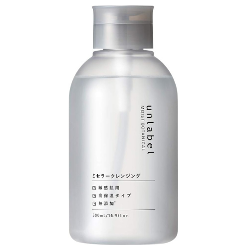 Unlabel Moist Botanical Micellar Cleansing R 500ml - TODOKU Japan - Japanese Beauty Skin Care and Cosmetics