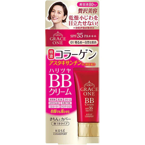 Grace One Kose BB Cream 01 (Bright To Natural Skin Color) - 50g - TODOKU Japan - Japanese Beauty Skin Care and Cosmetics