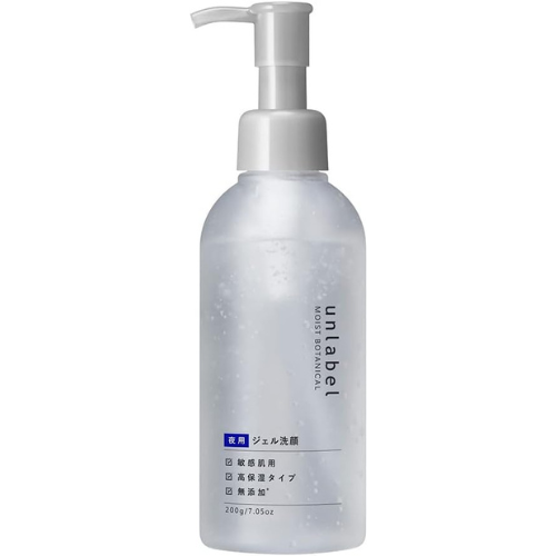 Unlabel Moist Botanical Night Gel Face Wash 200g - TODOKU Japan - Japanese Beauty Skin Care and Cosmetics