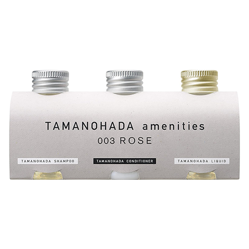 Tamanohada Amenities Set - 80ml×3 - 003 Rose - TODOKU Japan - Japanese Beauty Skin Care and Cosmetics