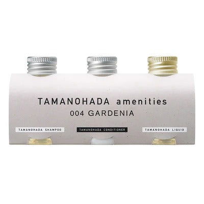 Tamanohada Amenities Set - 80ml×3 - 004 Gardenia - TODOKU Japan - Japanese Beauty Skin Care and Cosmetics