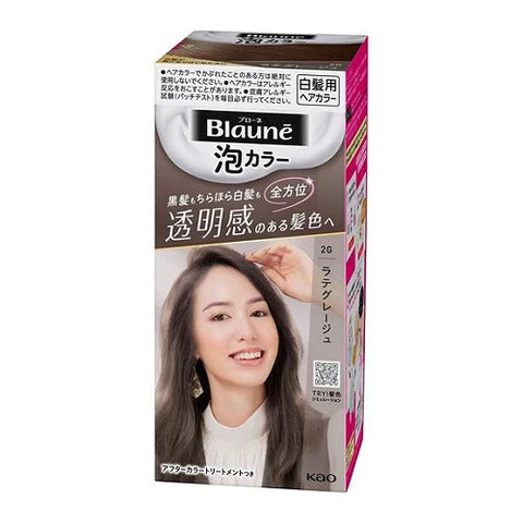 Kao Blaune Bubble Hair Color For Gray Hair  - 2G Latte Graige - TODOKU Japan - Japanese Beauty Skin Care and Cosmetics