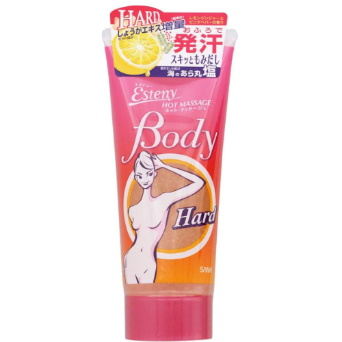 Esteny Hot Massage Hard 240g - Lemon Ginger And Pink Pepper Scent - TODOKU Japan - Japanese Beauty Skin Care and Cosmetics
