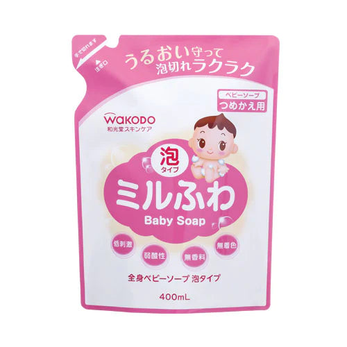 Wakodo Baby Body Soap - Refill 400ml - TODOKU Japan - Japanese Beauty Skin Care and Cosmetics