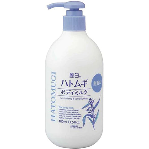 Reihaku Hatomugi Body Milk - 400ml - Fragrance-free - TODOKU Japan - Japanese Beauty Skin Care and Cosmetics