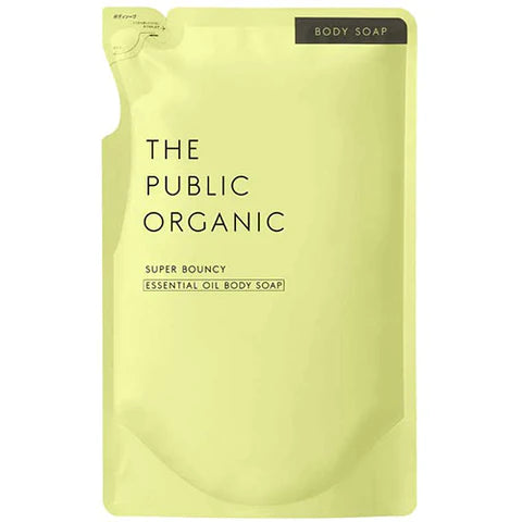 The Public Organic Super Bouncy Essential Oil Body Soap- 400ml - Refill - TODOKU Japan - Japanese Beauty Skin Care and Cosmetics