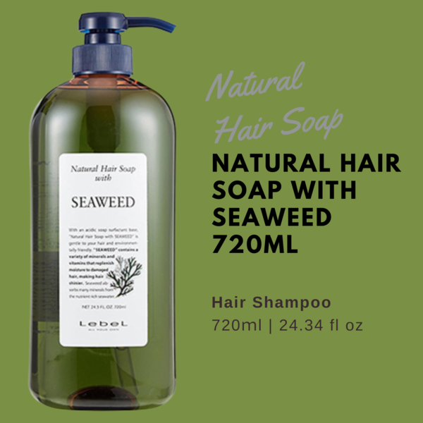 Lebel Natural Hair Soap Seaweed - 720ml - TODOKU Japan - Japanese Beauty Skin Care and Cosmetics