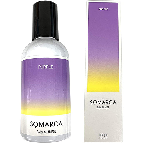 Hoyu SOMARCA Color Shampoo 150ml + Color Charge (Treatment) Purple 130g - TODOKU Japan - Japanese Beauty Skin Care and Cosmetics
