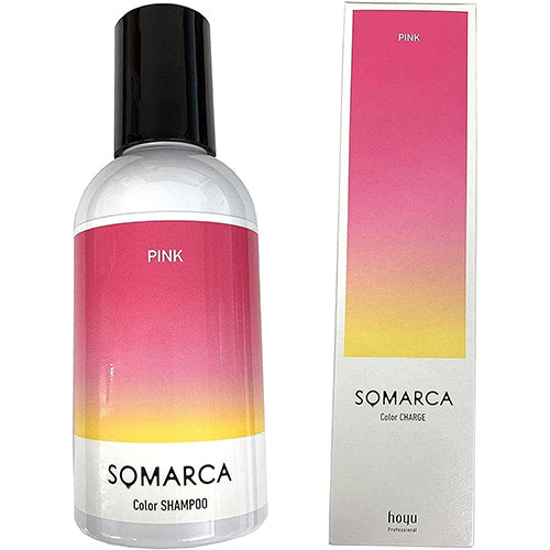 Hoyu SOMARCA Color Shampoo 150ml + Color Charge (Treatment) Pink 130g - TODOKU Japan - Japanese Beauty Skin Care and Cosmetics