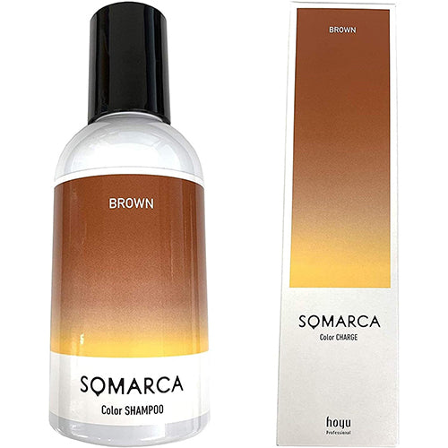 Hoyu SOMARCA Color Shampoo 150ml + Color Charge (Treatment) Brown 130g - TODOKU Japan - Japanese Beauty Skin Care and Cosmetics