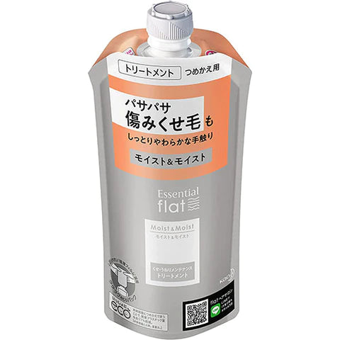 Kao Essential Flat Moist & Moist Treatment - Refill - 340ml - TODOKU Japan - Japanese Beauty Skin Care and Cosmetics