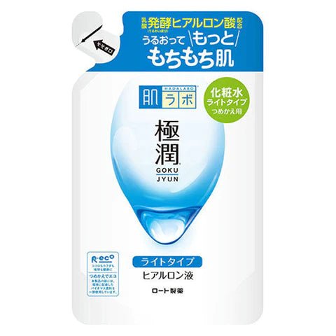 Rohto Hadalabo Gokujun Hyaluronic Acid Skin Lotion 170ml - Light - Refill - TODOKU Japan - Japanese Beauty Skin Care and Cosmetics