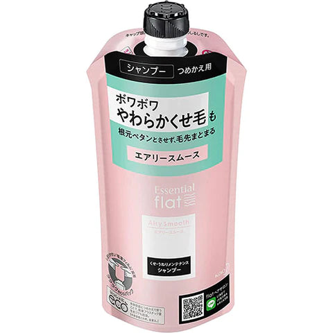 Kao Essential Flat Airy Smooth Shampoo - Refill - 340ml - TODOKU Japan - Japanese Beauty Skin Care and Cosmetics