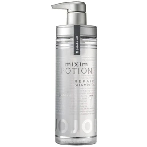 Mixim Potion Johoba Oil Step1 Peapair Hair Shampoo Pump 440ml - Rose Geranium Essential Oil Scent - TODOKU Japan - Japanese Beauty Skin Care and Cosmetics
