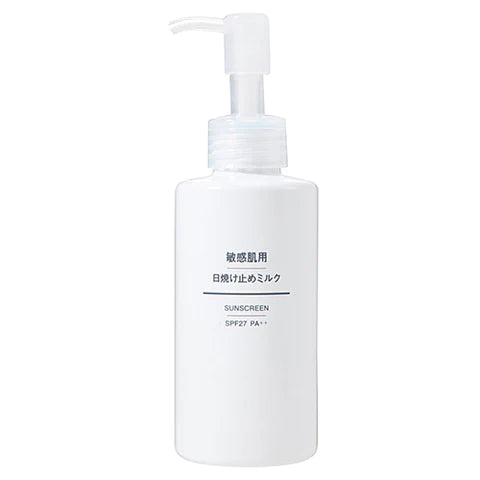 Muji Sensitive Skin Sun Screen Milk SPF27/PA++ - 150ml - TODOKU Japan - Japanese Beauty Skin Care and Cosmetics