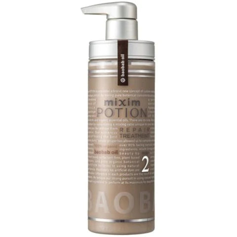 Mixim Potion Baobab Oil Step2 Peapair Hair Treatment Pump 440g - Iran Iran Essential Oil Scent - TODOKU Japan - Japanese Beauty Skin Care and Cosmetics