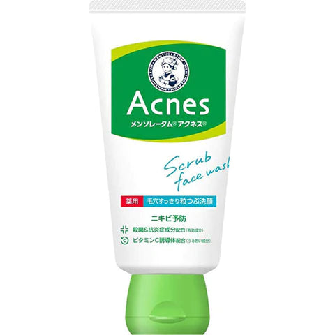 Mentholatum Acnes Grain Face Wash - 130g - TODOKU Japan - Japanese Beauty Skin Care and Cosmetics