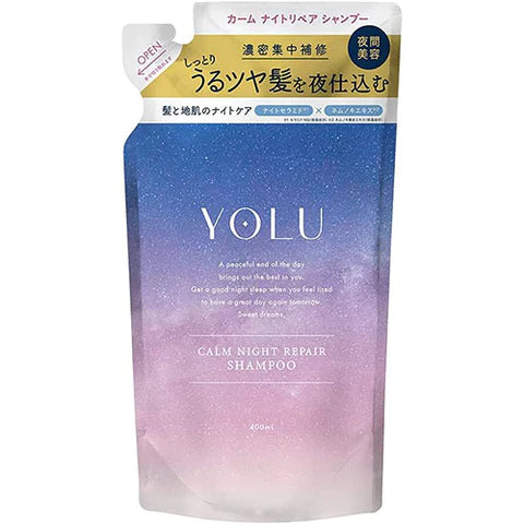 YOLU Night Beauty Shampoo Refill 400ml - Calm Night Repair - TODOKU Japan - Japanese Beauty Skin Care and Cosmetics