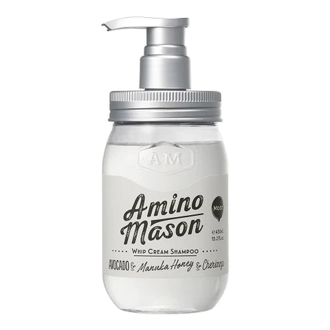 Stella Seed Amino Mason Moist Whip Cream Shampoo 450ml - White Rose Bouquet Scent - TODOKU Japan - Japanese Beauty Skin Care and Cosmetics