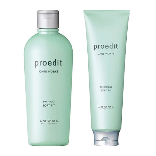 Lebel Proedit Care Works Hair Shampoo 300ml & Hair Ttreatment 250ml Set - Soft Fit - TODOKU Japan - Japanese Beauty Skin Care and Cosmetics