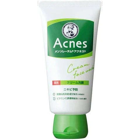 Mentholatum Acnes Cream Face Wash - 130g - TODOKU Japan - Japanese Beauty Skin Care and Cosmetics