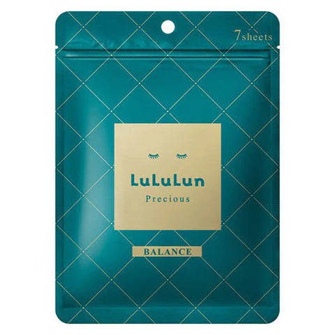 Lululun Precious Face Mask 7pcs Aging Care - Green - Skin maintenance type - TODOKU Japan - Japanese Beauty Skin Care and Cosmetics