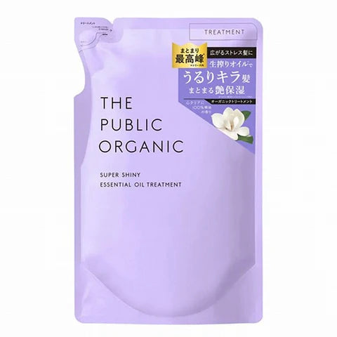 The Public Organic Super Shiny Essential Oil Treatment Refill - 400ml - TODOKU Japan - Japanese Beauty Skin Care and Cosmetics