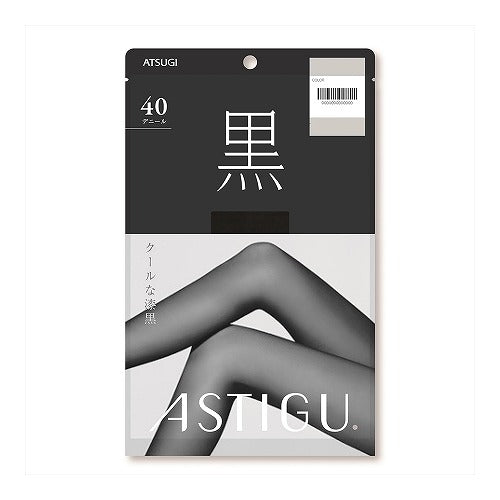 Atsugi Astigu Jet BlackTights Kuro 40 Denier - AP7050 - TODOKU Japan - Japanese Beauty Skin Care and Cosmetics