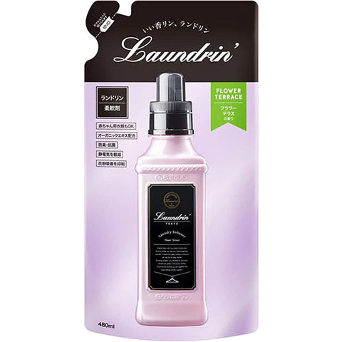 Laundrin Fabric Softener 480ml Refill - Flower Terrace - TODOKU Japan - Japanese Beauty Skin Care and Cosmetics
