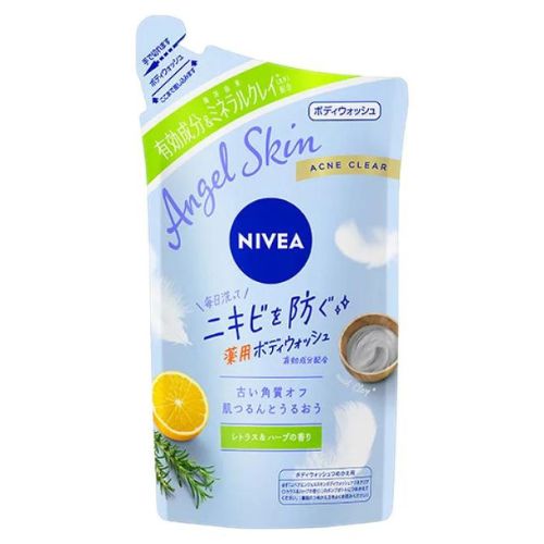 Nivea Angel Skin Body Wash Acne Clear Refill 350ml - Citrus & Herb - TODOKU Japan - Japanese Beauty Skin Care and Cosmetics