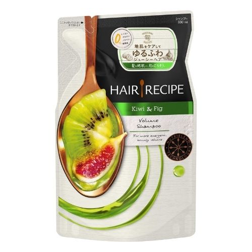 Hair Recipe Kiwi Empowering Volume Recipes Hair Shampoo 330ml - Refill - TODOKU Japan