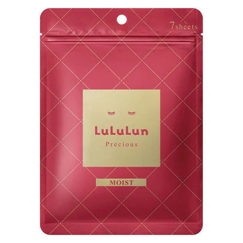 Lululun Precious Face Mask 7pcs Aging Care - Precious Red - Dense moisturizer type - TODOKU Japan - Japanese Beauty Skin Care and Cosmetics