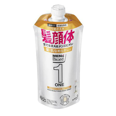 Biore Mens ONE All in One Whole Body Wash - 340ml - Floral Savon - Refill - TODOKU Japan - Japanese Beauty Skin Care and Cosmetics